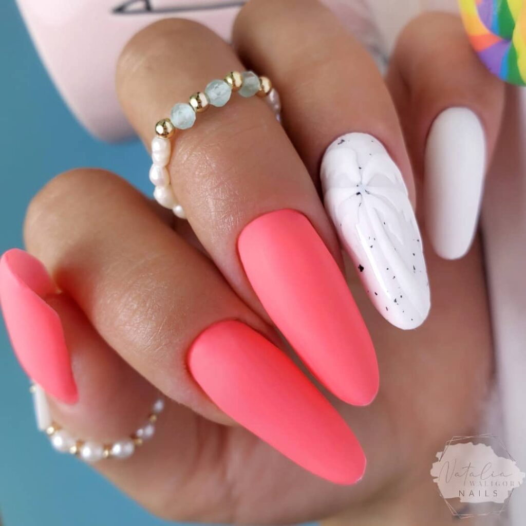 Pink And White Ombre Nail Designs