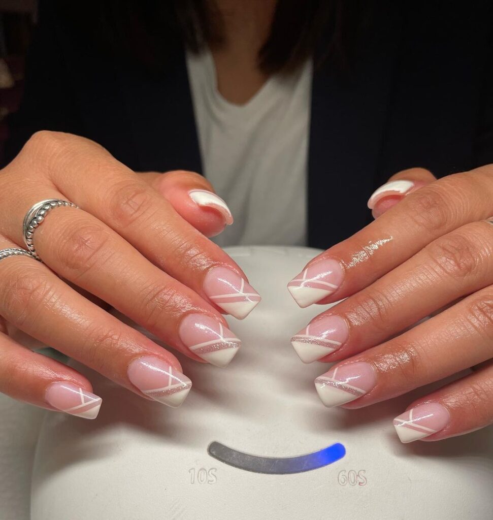 Pink And White Ombre Nail Designs