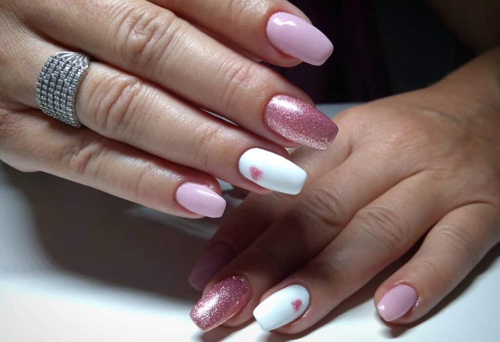 Pink And White Ombre Nail Designs