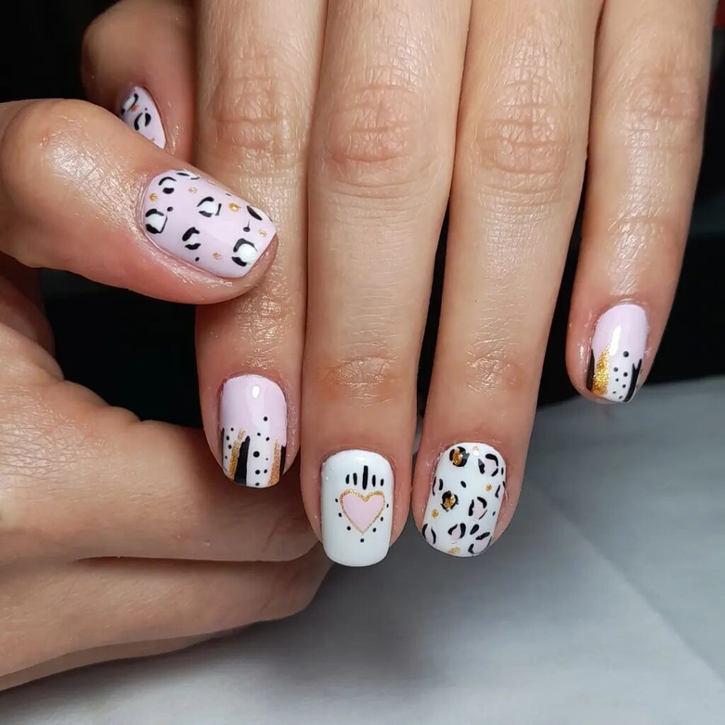 Pink And White Acrylic Nail Designs