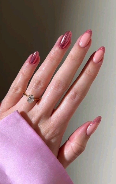 Pink And White Nails Design