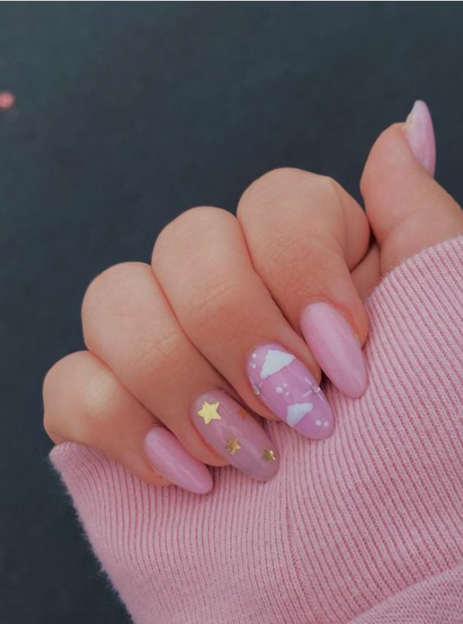 Pink And White Nails Design