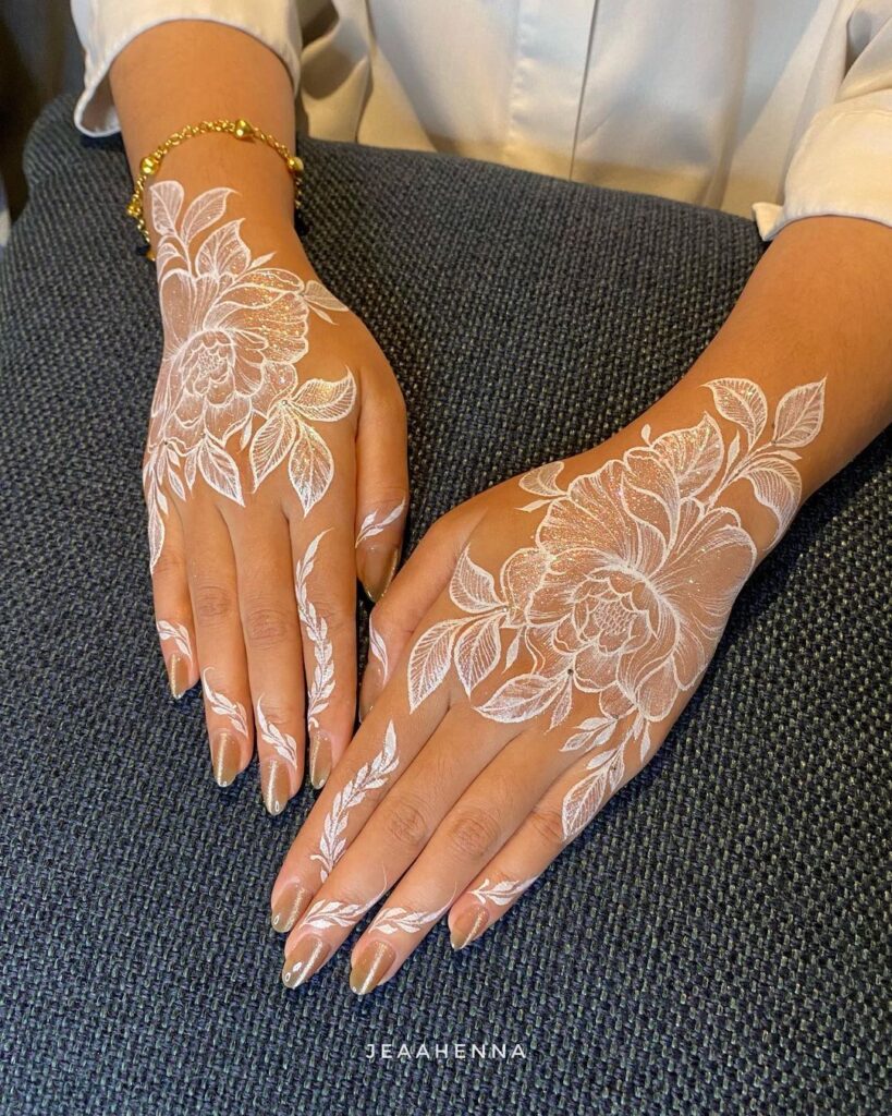 White Henna Tattoo Designs