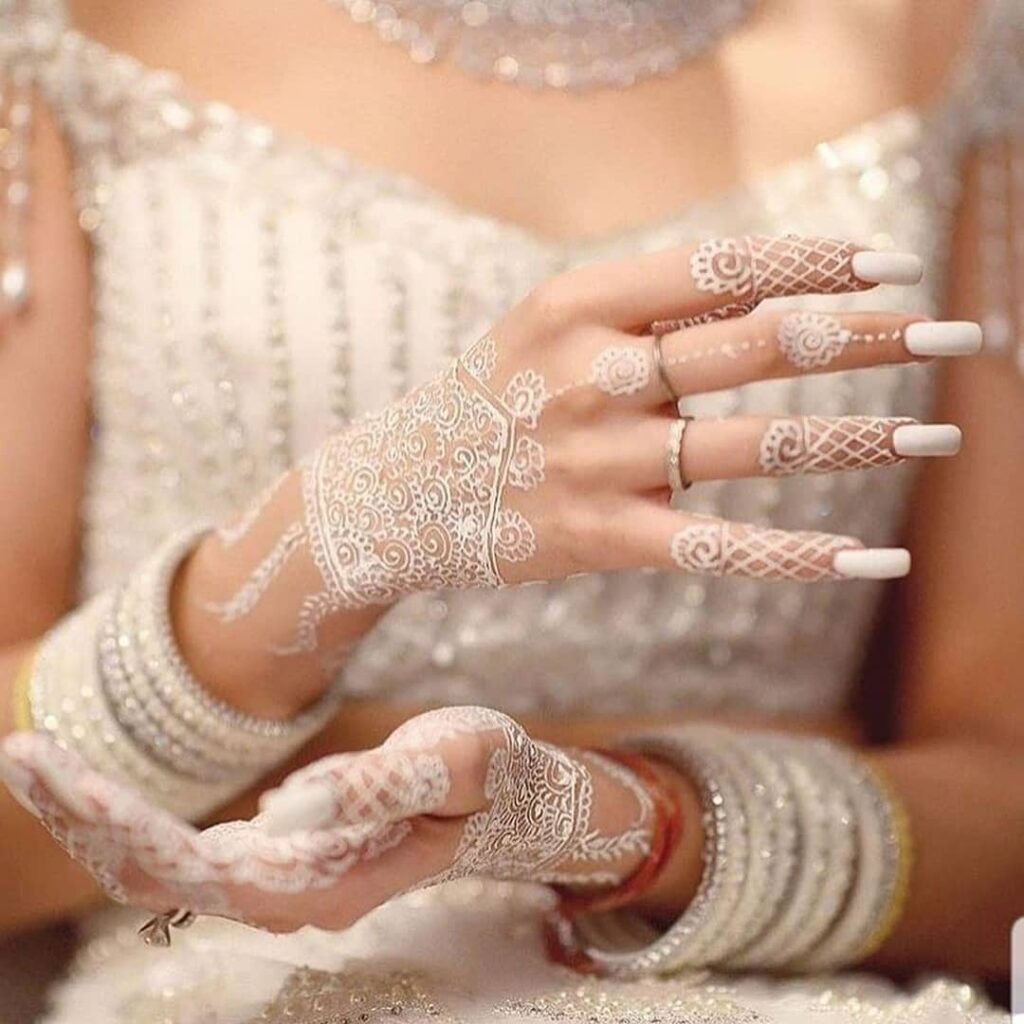 White Henna Wedding Designs