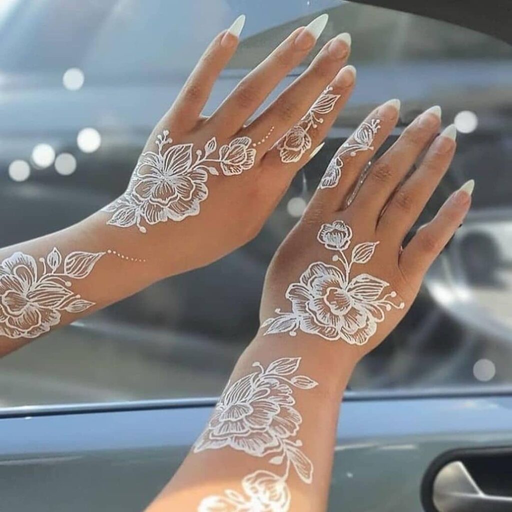 White Henna Wedding Designs