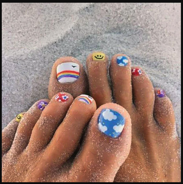 Beach Summer Toe Nail Designs